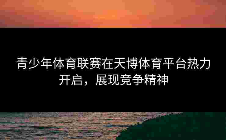 青少年体育联赛在天博体育平台热力开启，展现竞争精神