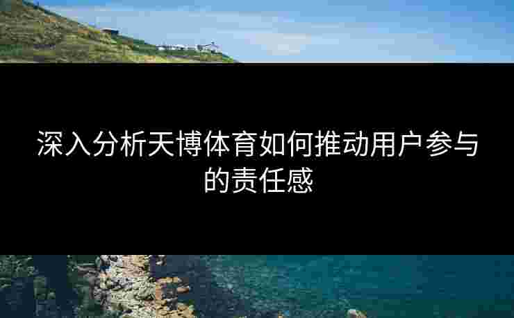 深入分析天博体育如何推动用户参与的责任感